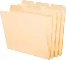 Front. Pendaflex - Ready-Tab Recycled File Folder, 1/3-Cut Tab, Letter Size, 50/Box - Manila.