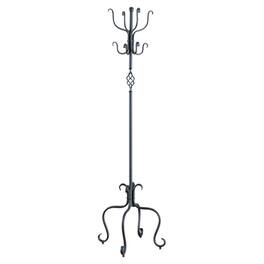Hivvago - Decorative and Functional Metal Coat Rack Entryway Hall Tree - Black