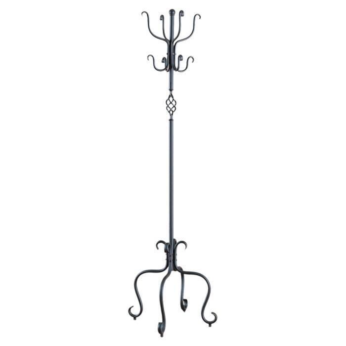 Front. Hivvago - Decorative and Functional Black Metal Coat Rack Entryway Hall Tree - Black.