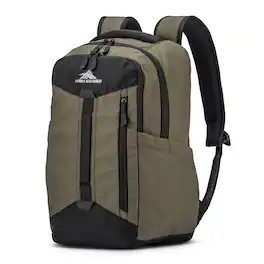 High Sierra - Large Backpack with Device Sleeve and Adjustable Straps - Olive Green
