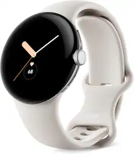 Google - Refurbished Excellent - Pixel Watch (2022) 41mm (GPS + Cellular) Stainless Steel - Polished Silver - (2022)