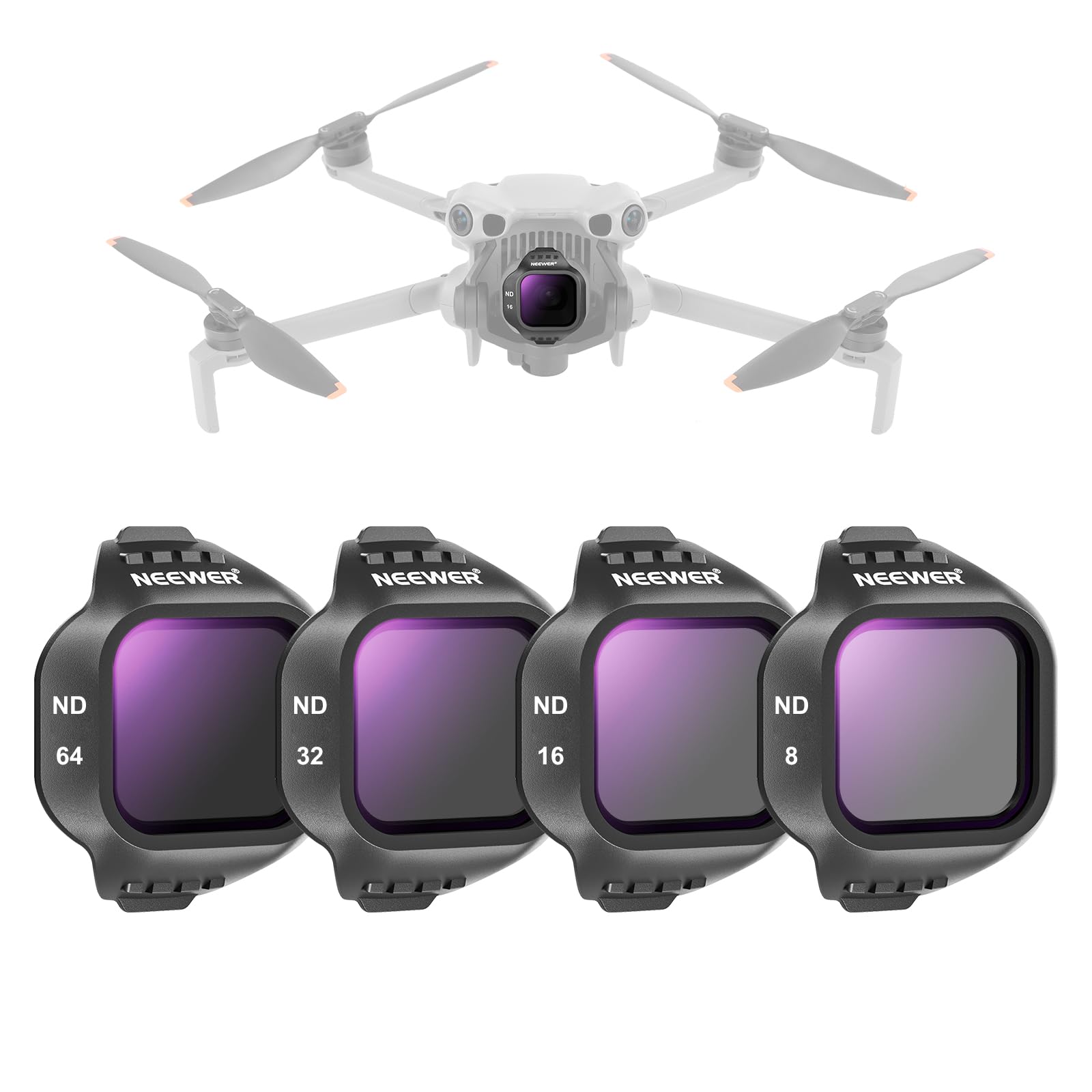 Neewer - ND8-64 Filters for DJI Mini 5 Pro, Snap-On 4-Pack