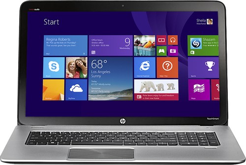  HP - ENVY TouchSmart 17.3&quot; Touch-Screen Laptop - Intel Core i7 - 8GB Memory - 1TB Hard Drive - Modern Silver