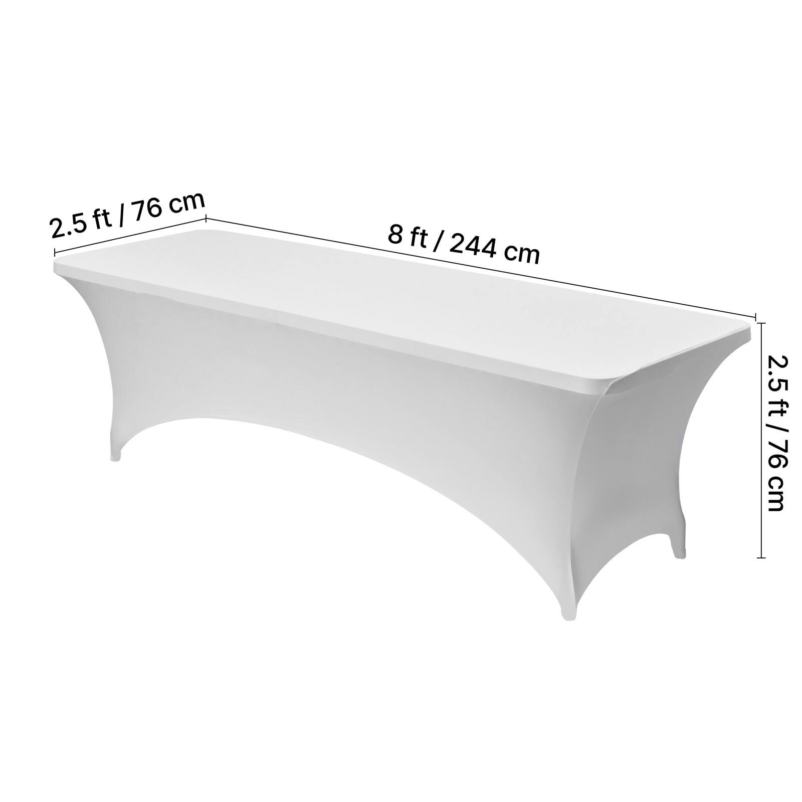 76 cm  
2.5 ft  
8 ft  
244 cm  
2.5 ft / 76 cm  
8 ft / 244 cm