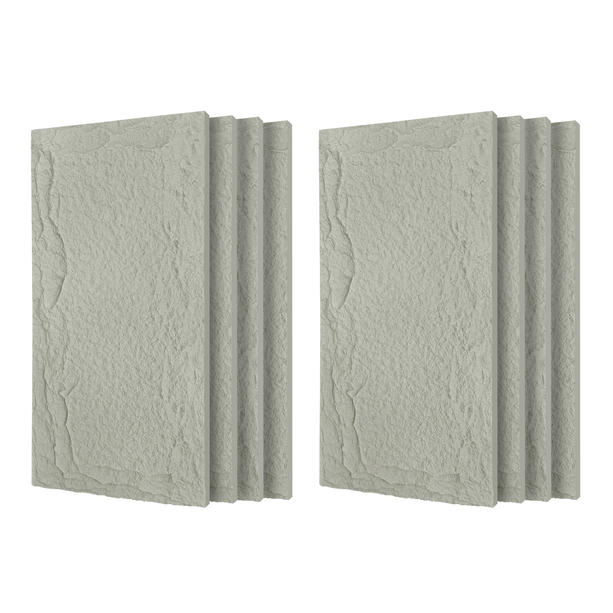 Boyel Living - 8-Pack 23.62-in x 47.24-in 3D Faux Stone Polyurethane Wall Panel - Natural