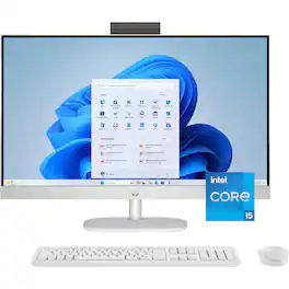 HP - 23.8" FHD Touchscreen All-in-One Desktop,Intel i5-1334U,16GB RAM,1TB SSD,Wireless Keyboard&Mouse,Win 11 - White