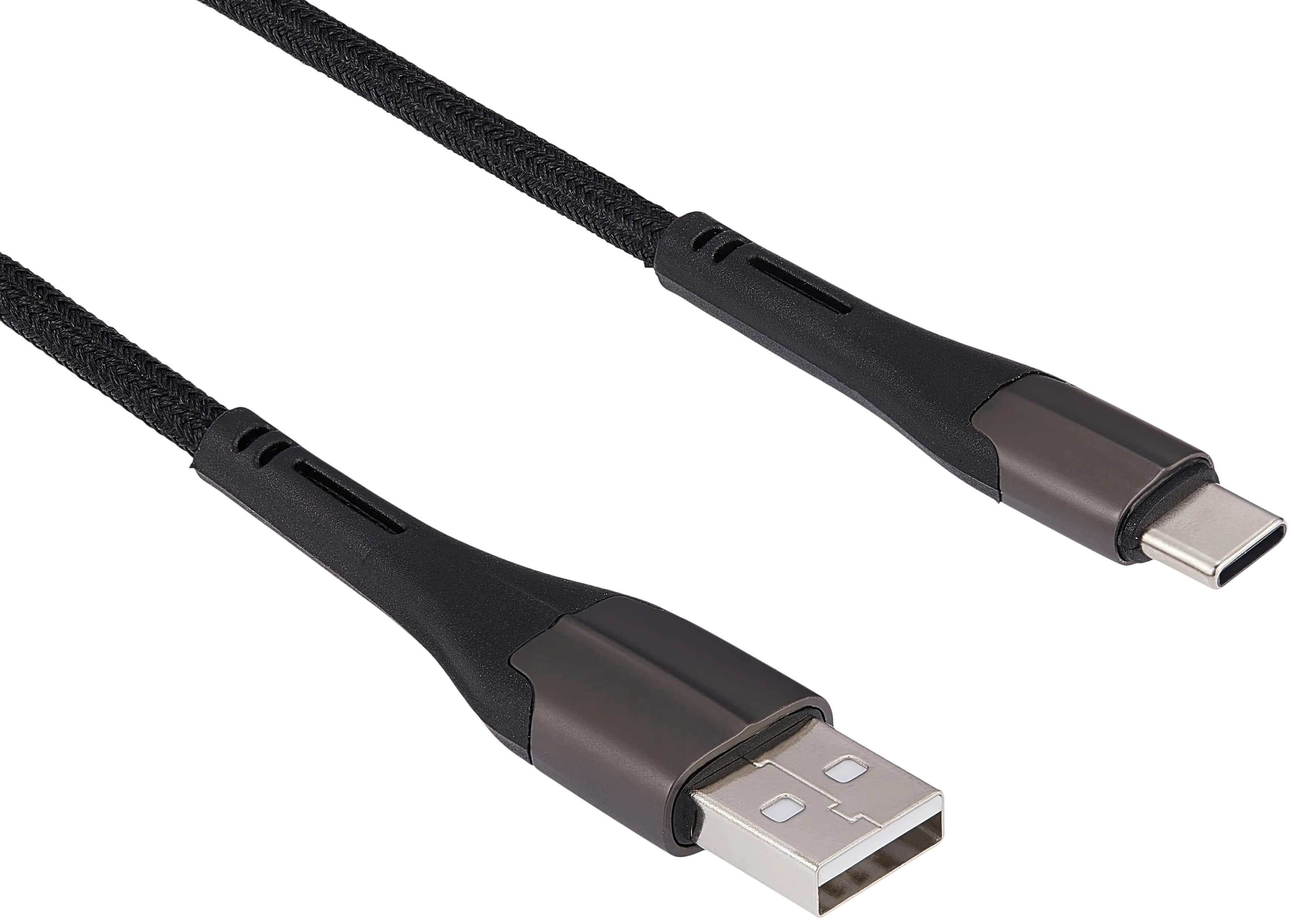 Alt View 4. Ampsentrix - 6 ft USB Type C To USB Type A Cable (Alpha) - Black - Black.