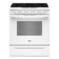 Whirlpool - 5.0 Slide-In Gas Range with Air Cooking Technology - White - Front_Zoom