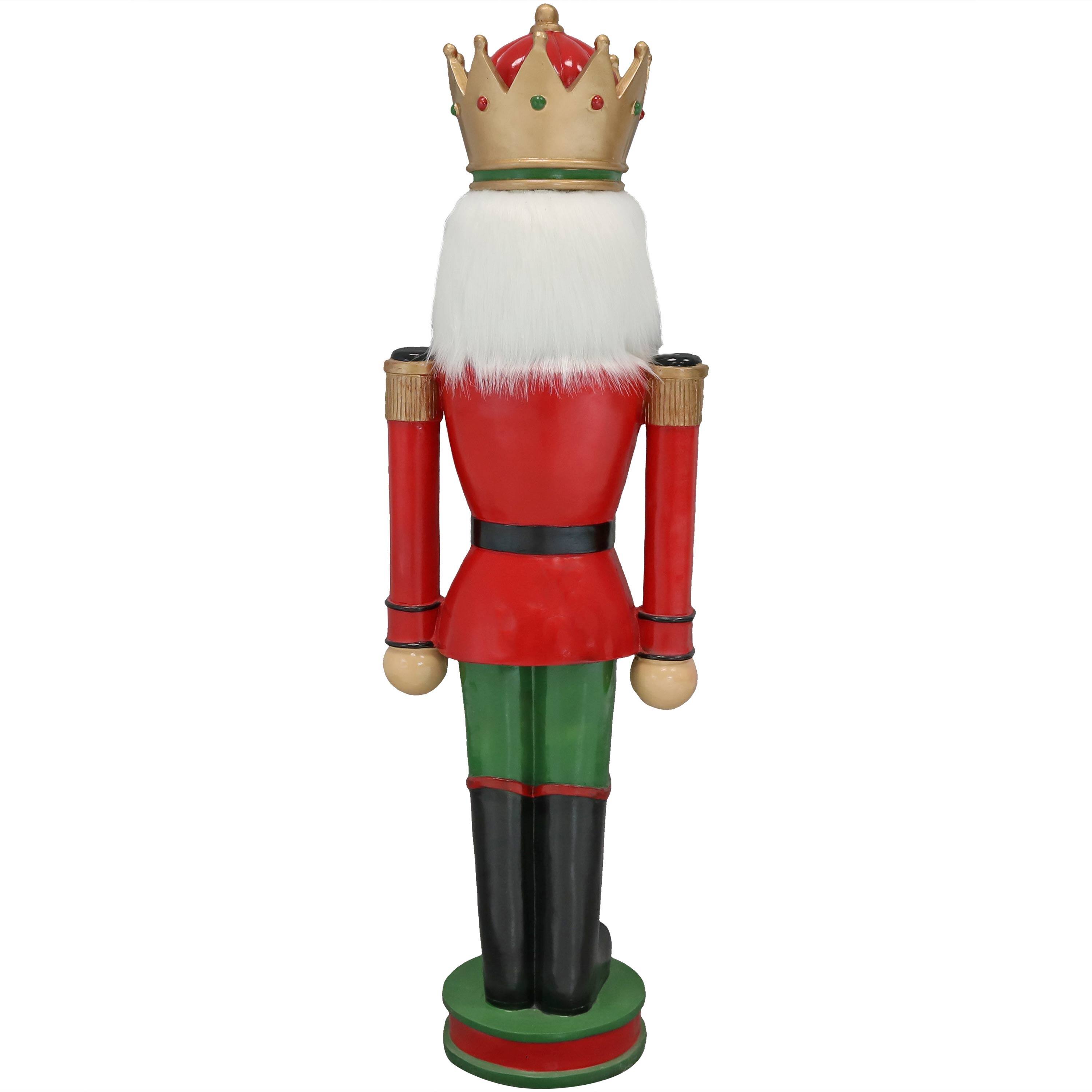 Alt View 9. Sunnydaze - Matthias the Prince Indoor and Outdoor Nutcracker Statue - 35 in - Red.