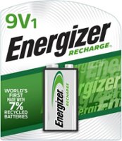 Energizer - Recharge 9 Volt Battery (1 Pack), Rechargeable 9V Battery - Front_Zoom