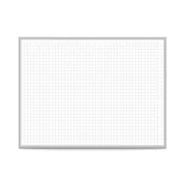 Ghent - 1"x1" Grid Magnetic Whiteboard, 2’H x 3’W