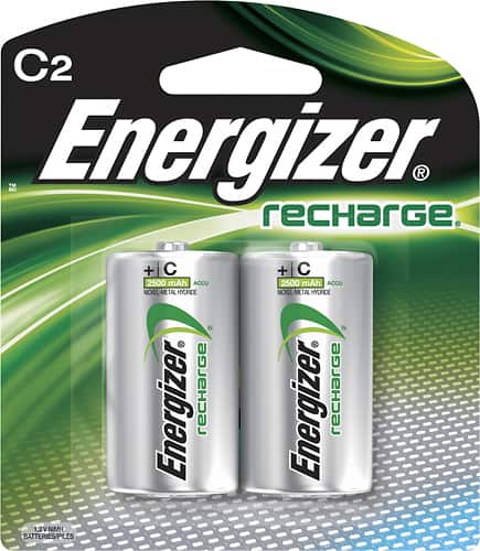 Energizer - NH Rechargeable C Batteries (2-Pack) - Larger Front