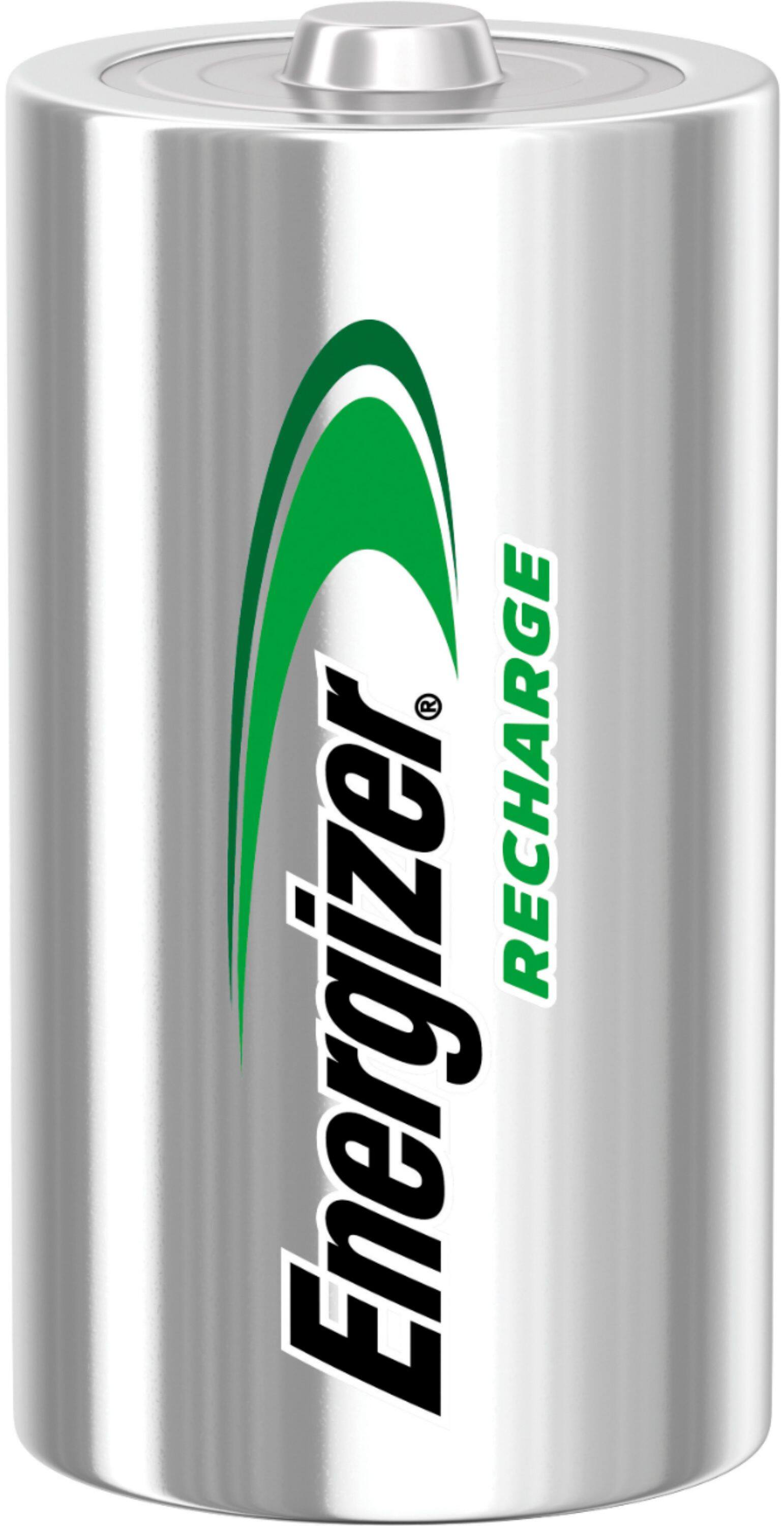 Alt View 11. Energizer - Rechargeable C Batteries (2 Pack), C Cell Batteries - Silver.