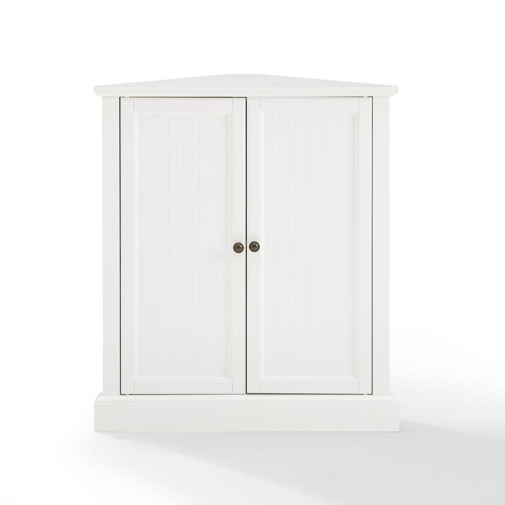 Alt View 1. Crosley Furniture - Shoreline Stackable Corner Kitchen Storage Pantry - White.