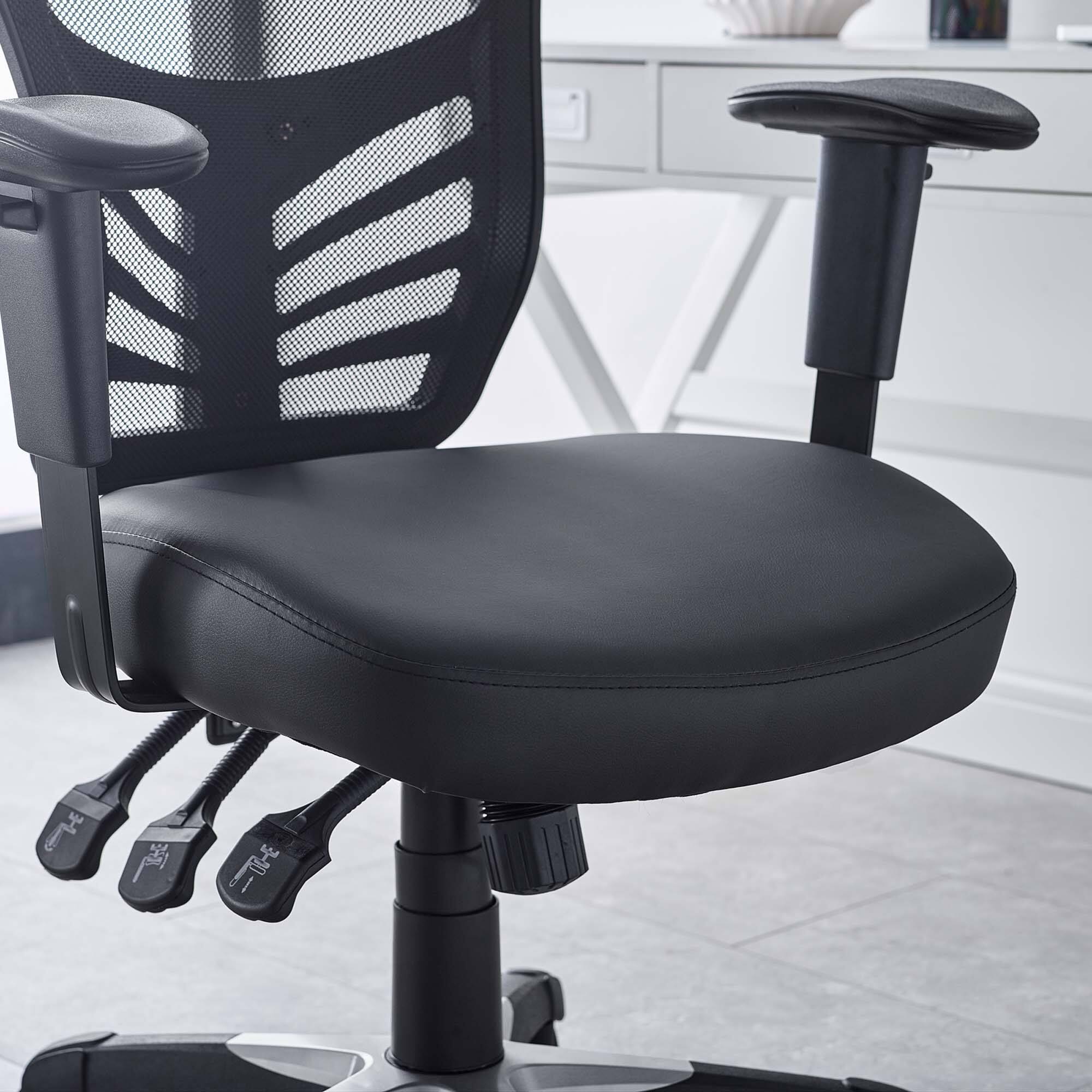 Alt View 8. Modway - Articulate Vinyl Office Chair by Modway - Black.