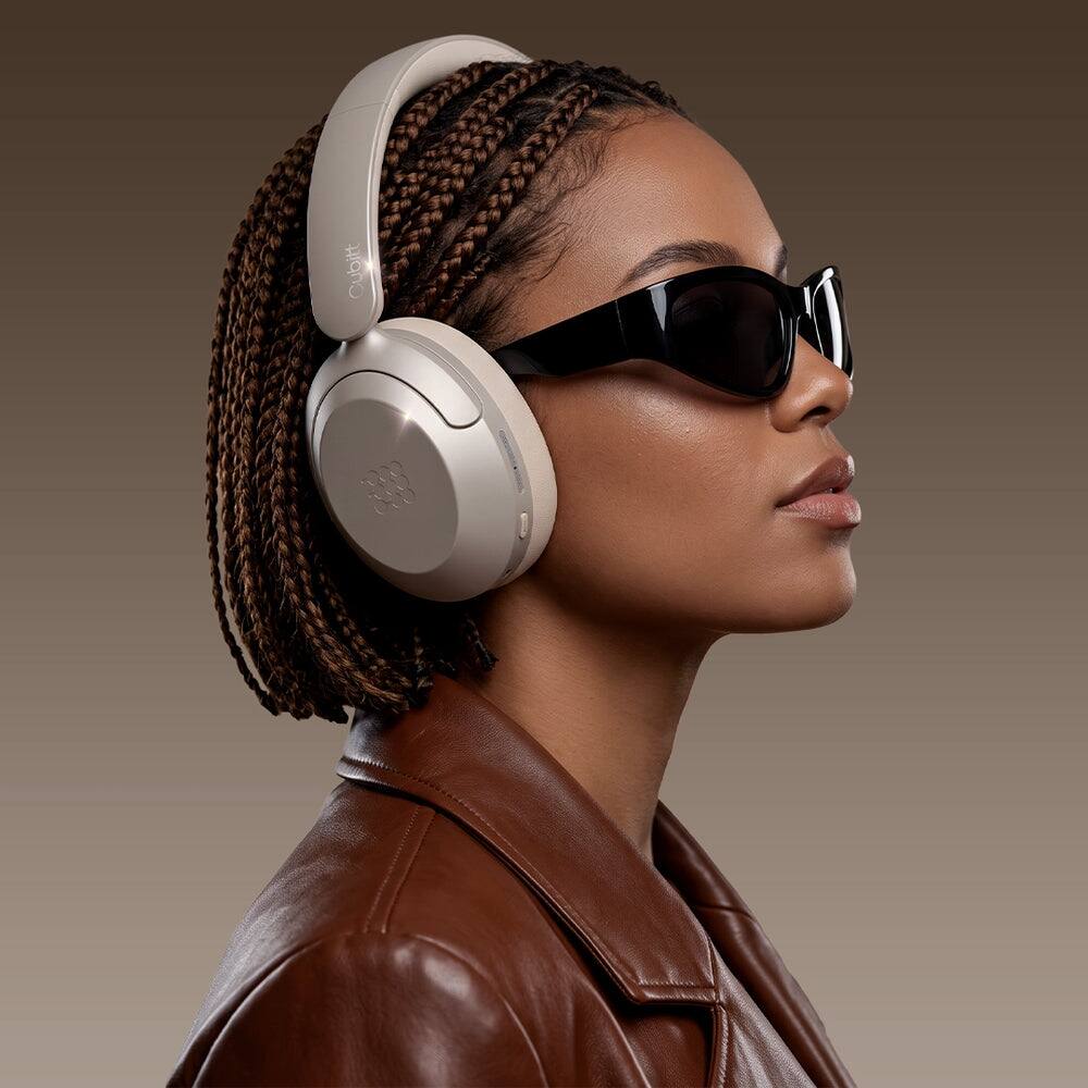 Alt View 1. Cubitt - Cubitt Power Headphones with Hybrid ANC, Bluetooth 5.4, 60H Playtime, Auto-Pause, Low Latency - Champagne.