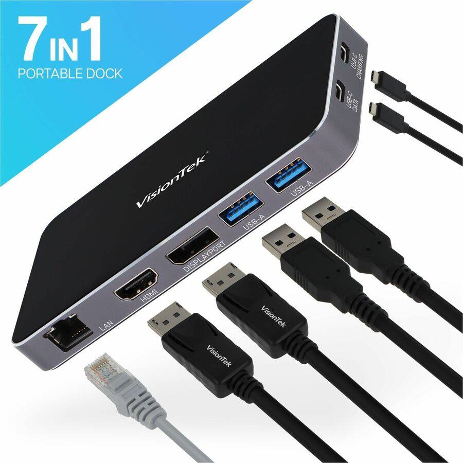 7 in 1 Portable Dock

VisionTek

USB-C
USB-A
USB-A
DisplayPort
HDMI
LAN