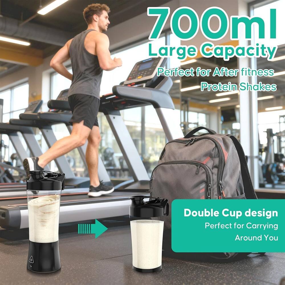 700ml
Large Capacity
Perfect for After fitness Protein Shakes
Double Cup design
Perfect for Carrying Around You