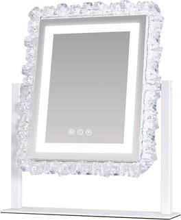 Stamp n Camp - Lighted led Makeup Mirror Hollywood Vanity with Lights Smart Touch Control 3-Gear Dimable Light 360°Rotation (12in - length 35 X width 30