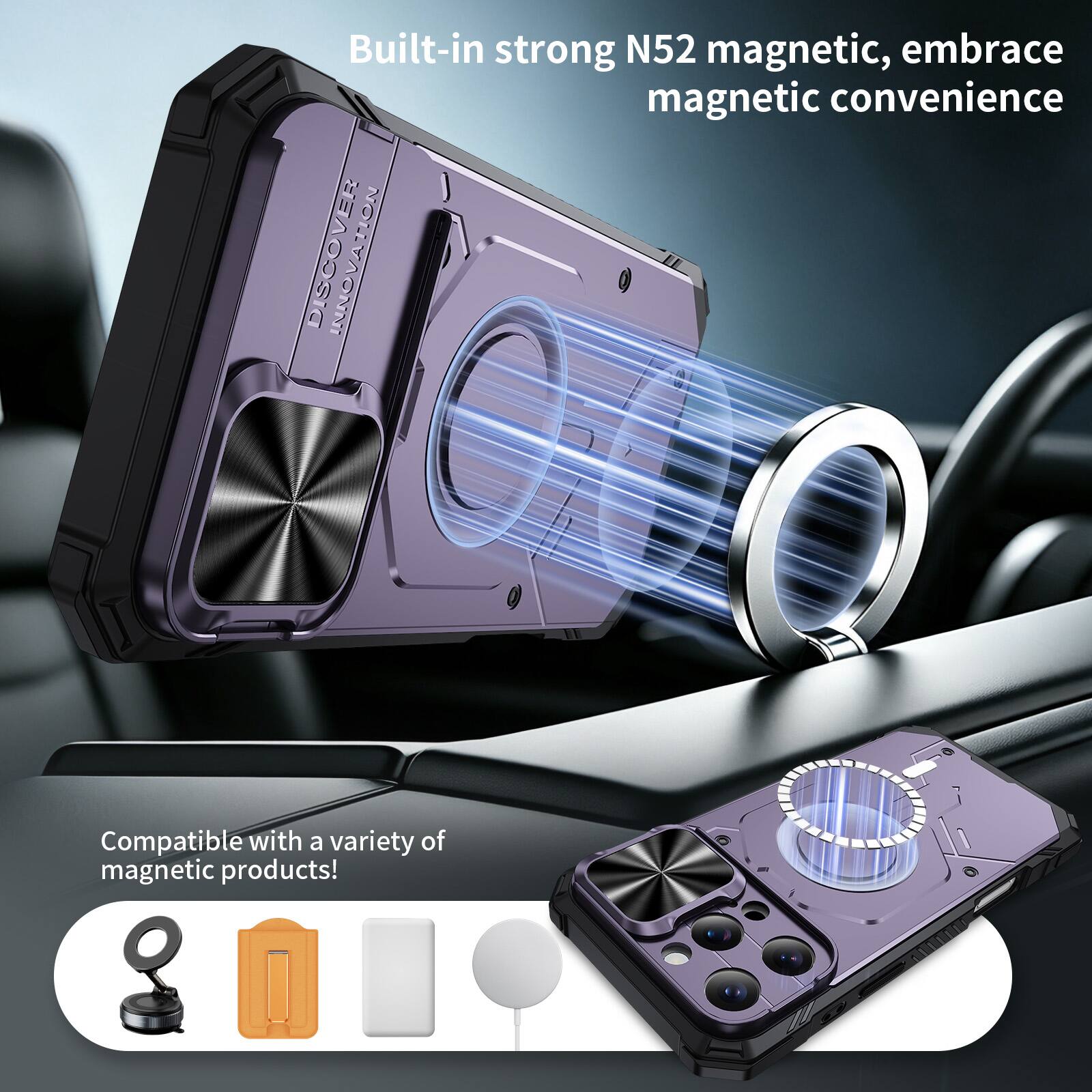 Built-in strong N52 magnetic, embrace magnetic convenience

Compatible with a variety of magnetic products!