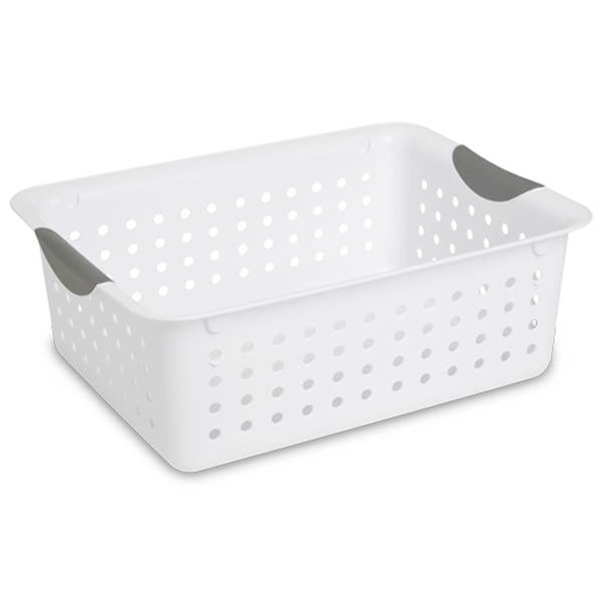 Alt View 7. Sterilite - Sterilite 6 Pack Medium and 12 Pack Small Ultra Plastic Storage Baskets, White.