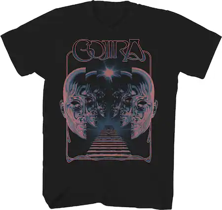 Front. PopMarket - Gojira - Gojira - Faces T-shirt - 2XL Black 22GOJ028A5 - APPAREL - Multicolor.
