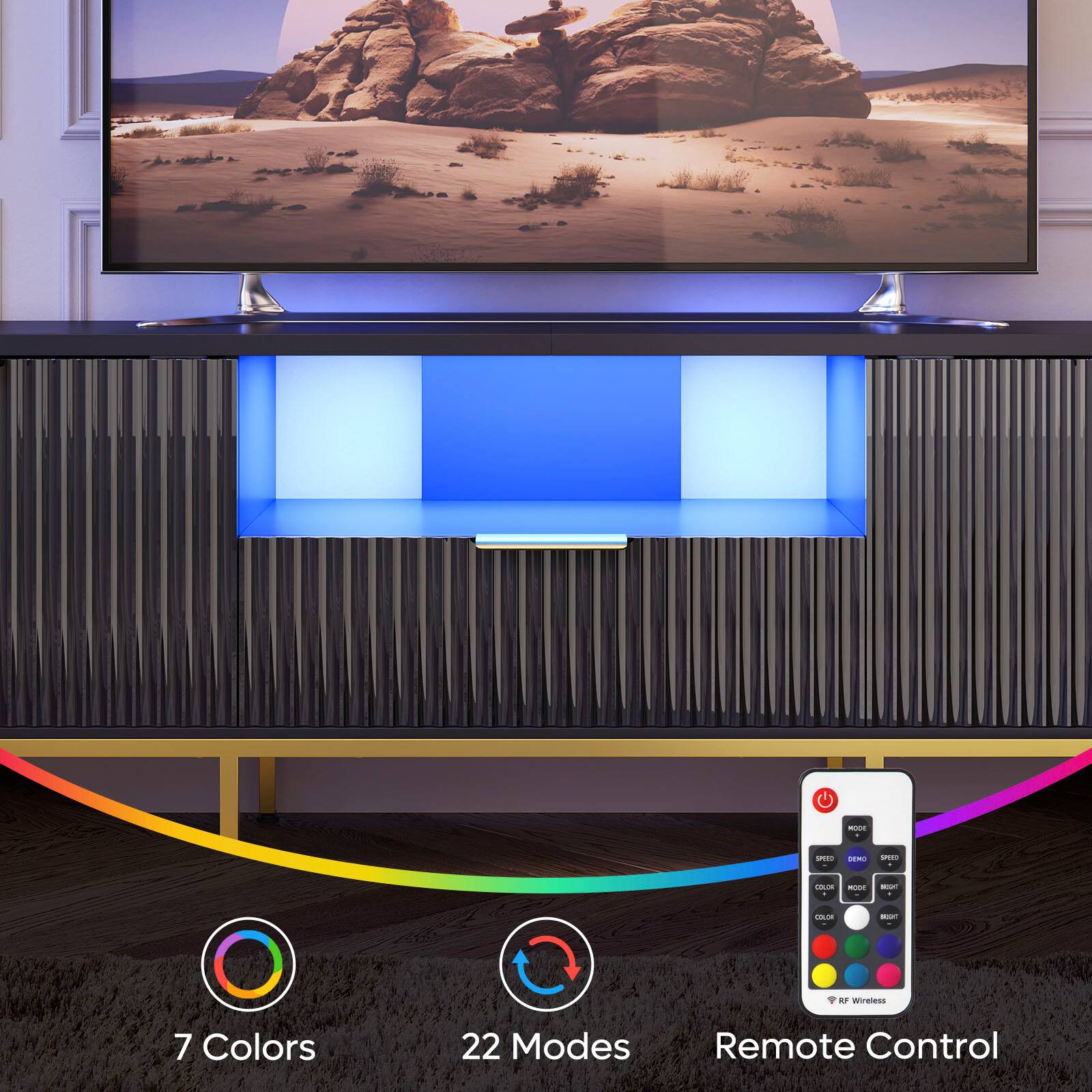 - 7 Colors
- 22 Modes
- Remote Control