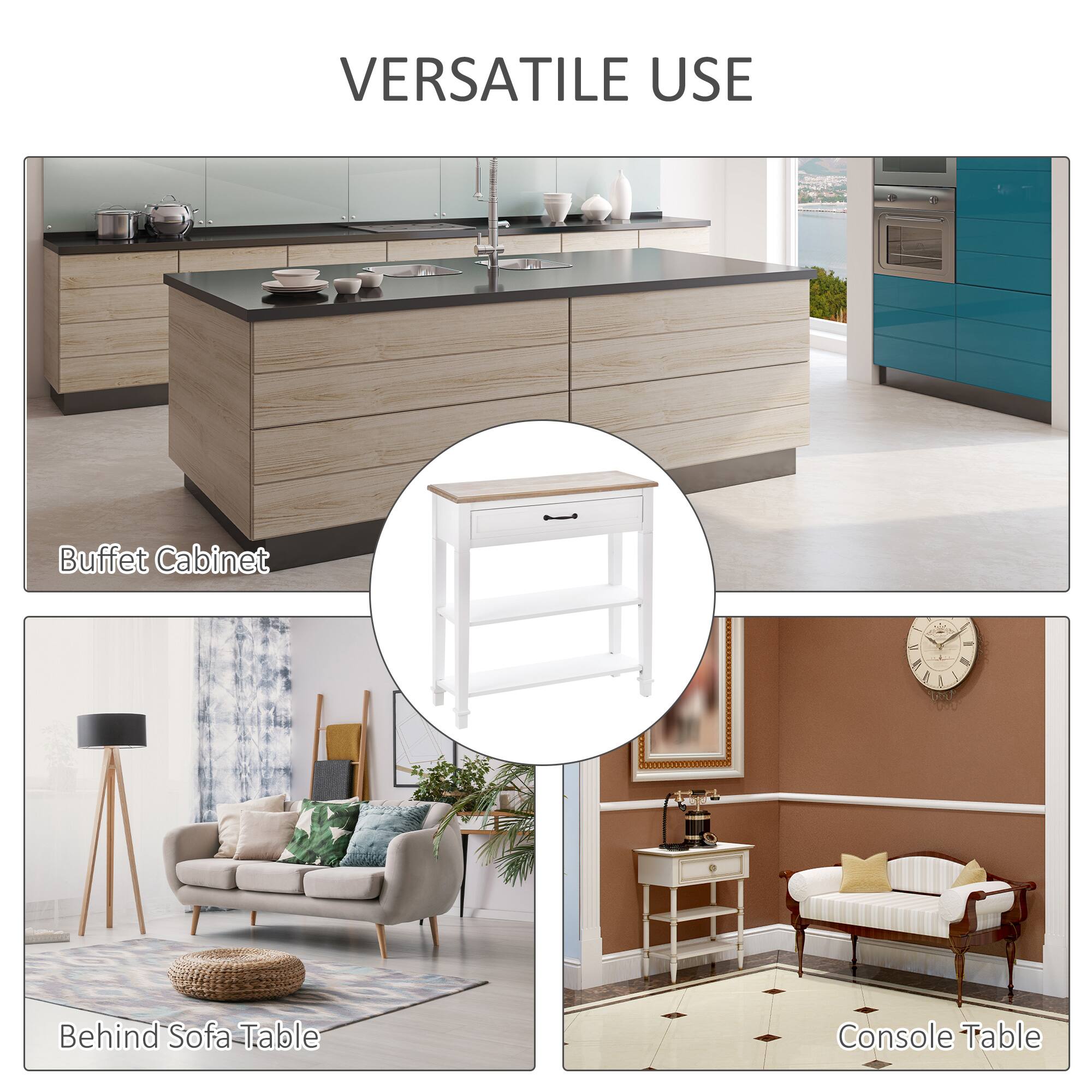 VERSATILE USE

- Buffet Cabinet
- Behind Sofa Table
- Console Table