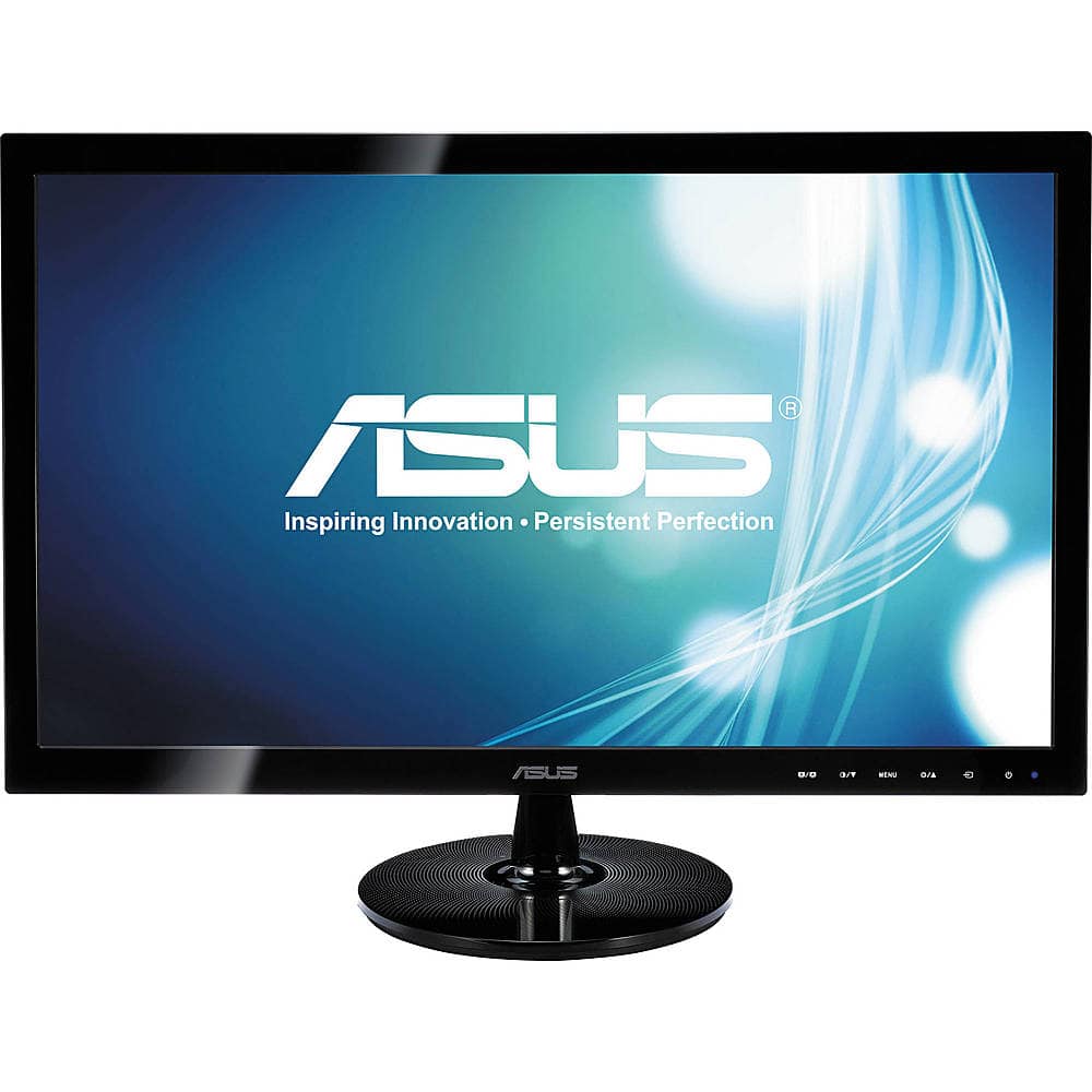Front. ASUS - 21.5" Widescreen LED Monitor - Black.
