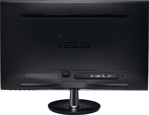Back View: ASUS - 23.6" Widescreen LED Monitor - Black