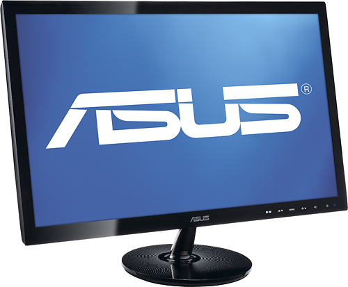Angle View: ASUS - 23.6" Widescreen LED Monitor - Black