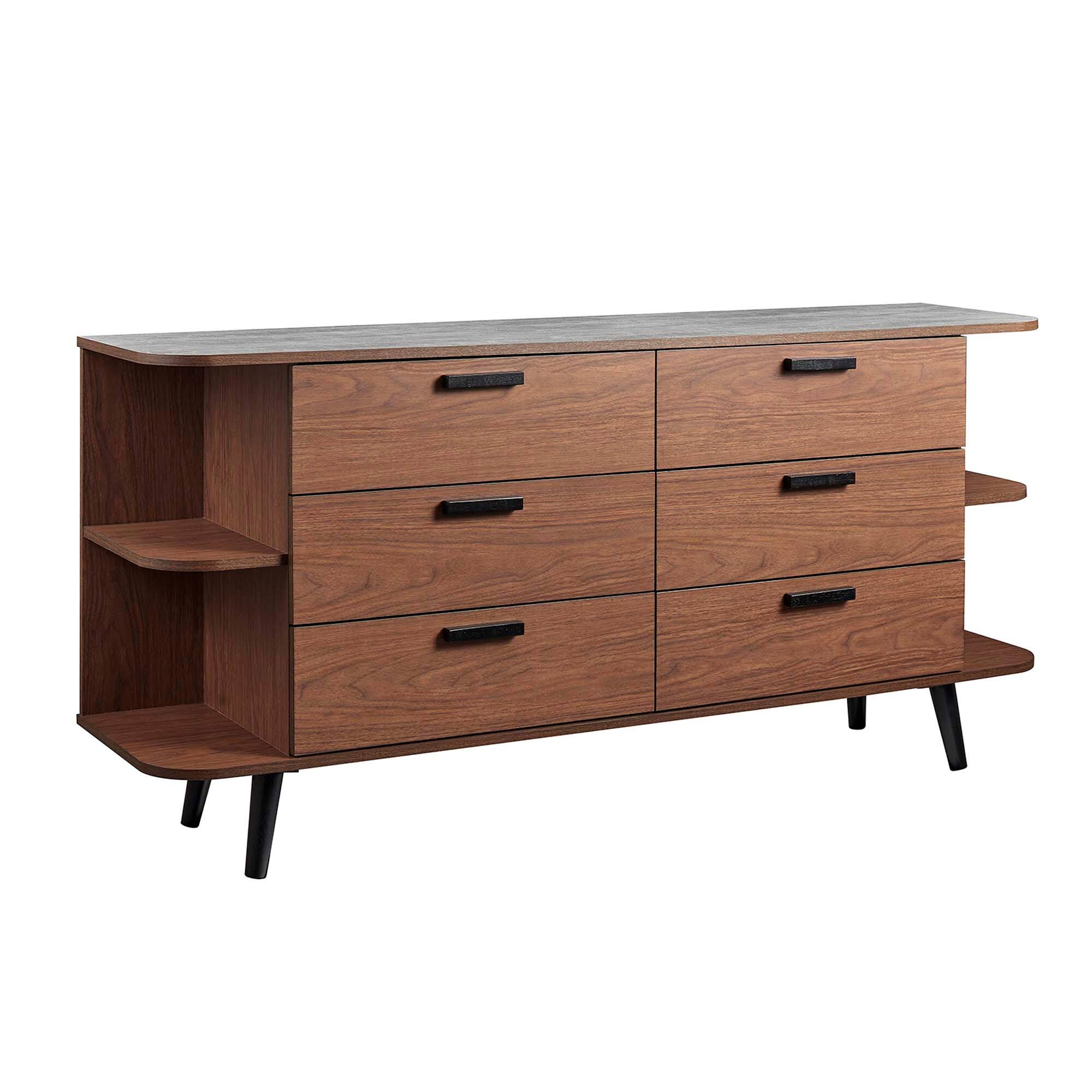 Angle. Modway - Langston Open Display Storage Sideboard by Modway - Walnut Gray.