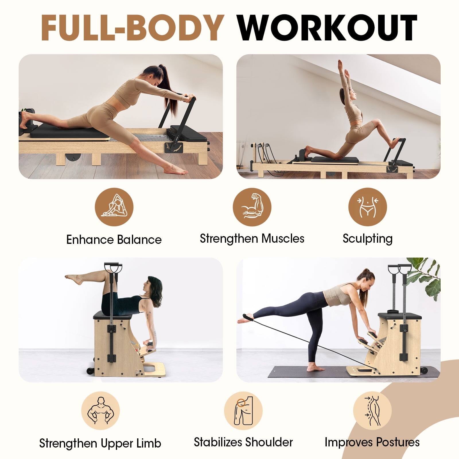FULL-BODY WORKOUT

Enhance Balance
Strengthen Muscles
Sculpting
Strengthen Upper Limb
Stabilizes Shoulder
Improves Postures
