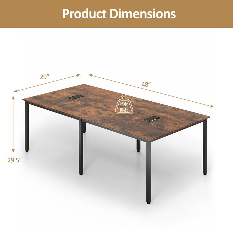 Product Dimensions: 29" x 48" x 29.5"  
Weight Capacity: 265 LBS