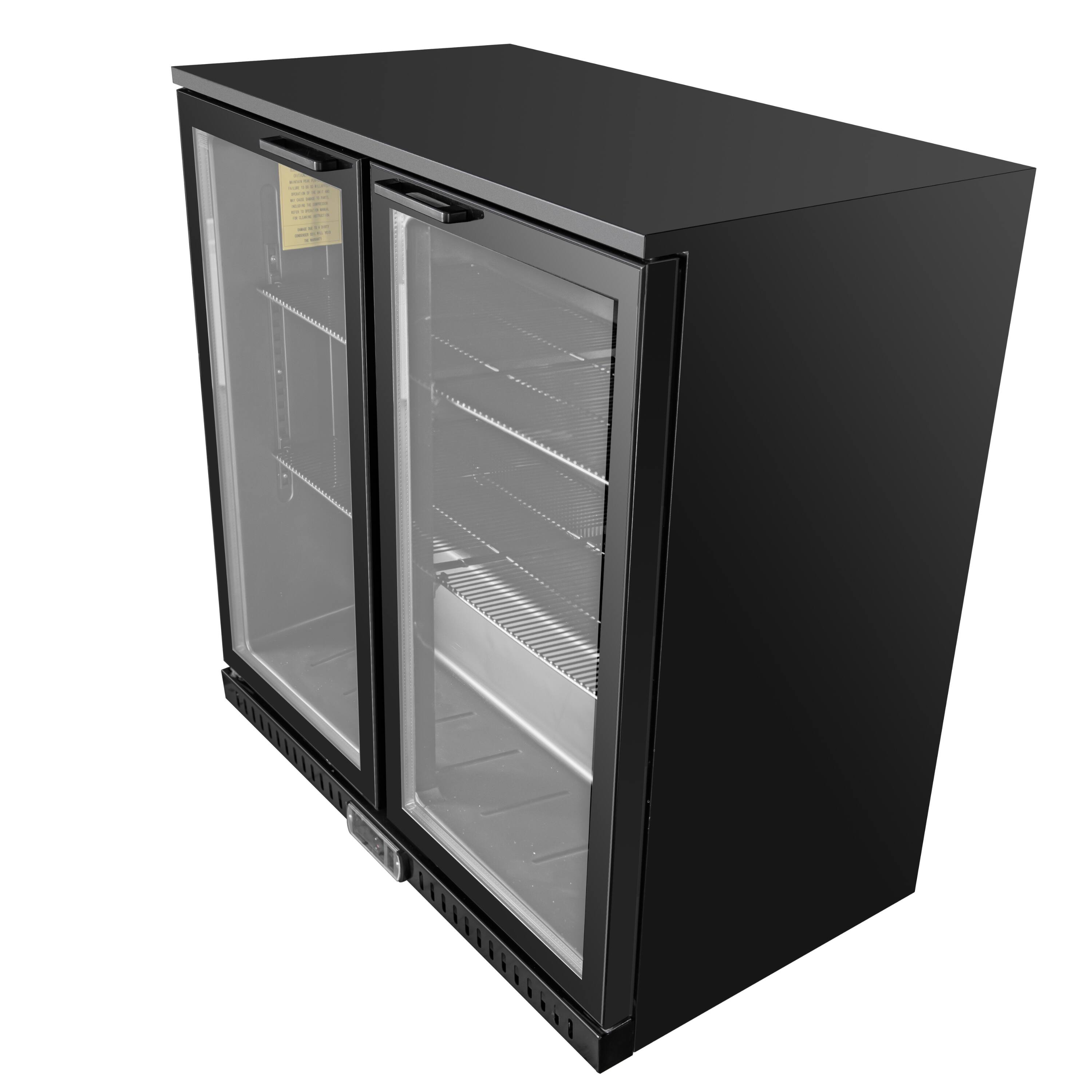 Alt View 4. Equator - Equator Vitlife 7.5 Cu.Ft. Bar Fridge, 2 Glass Doors, LED, Beer & Wine Cooler for Bar/Home - Black.