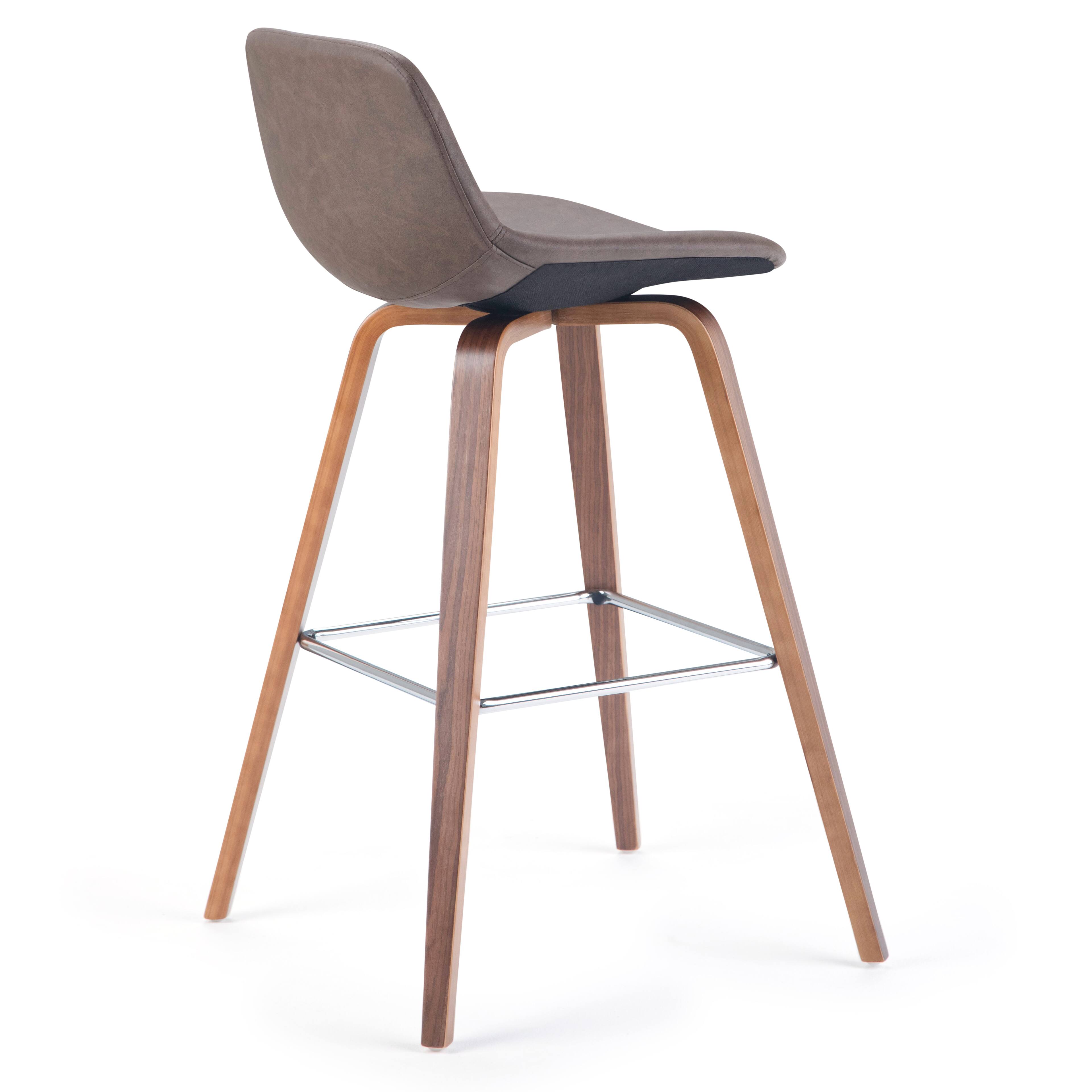 Alt View 17. Simpli Home - Randolph Bentwood Counter Height Stool (Set of 2) - Distressed Chocolate Brown.