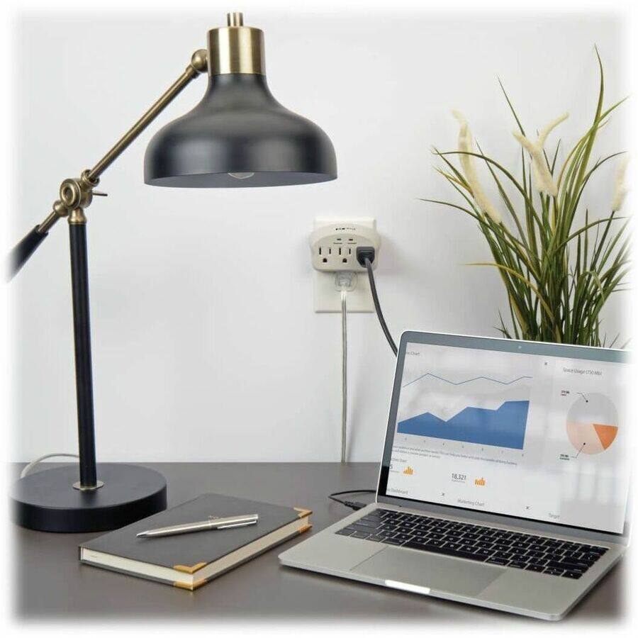 Alt View 2. Tripp Lite - Eaton Tripp Lite Series Protect It! 3-Outlet Surge Protector, Direct Plug-In, 660 Joules, 2 Diagnostic LEDs - 3 x NEMA - Unknown.