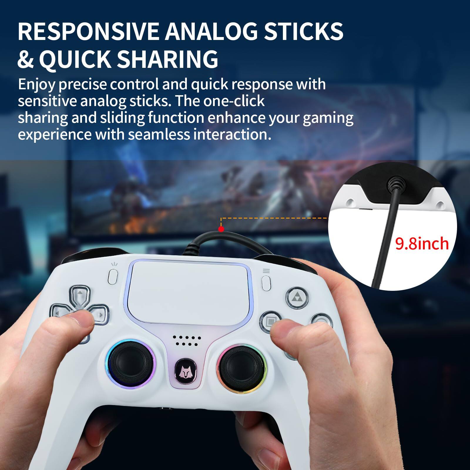 RESPONSIVE ANALOG STICKS & QUICK SHARING

Enjoy precise control and quick response with sensitive analog sticks. The one-click sharing and sliding function enhance your gaming experience with seamless interaction.

9.8 inch