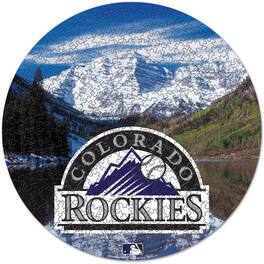 WinCraft - Colorado Rockies Round 500-Piece Puzzle - Multicolor