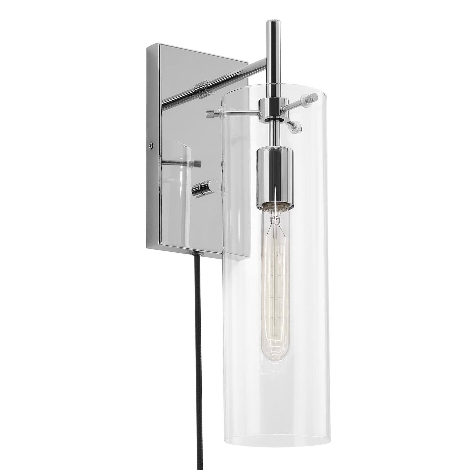 Back. Modway - Skylark Wall Sconce by Modway - Clear Polished Nickel.