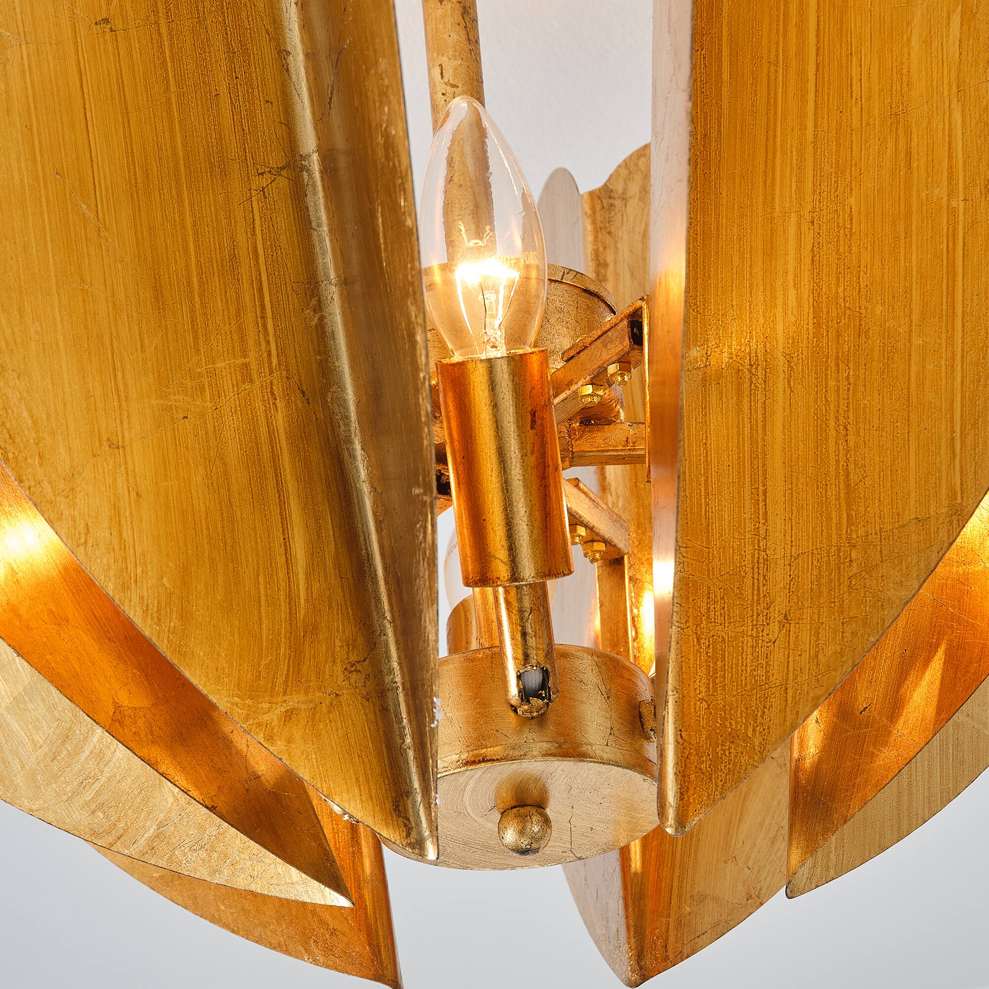 Alt View 5. Parrot Uncle - 19.3 in. 6-Light Gold Semi-Flush Mount Ceiling Light - Gold.