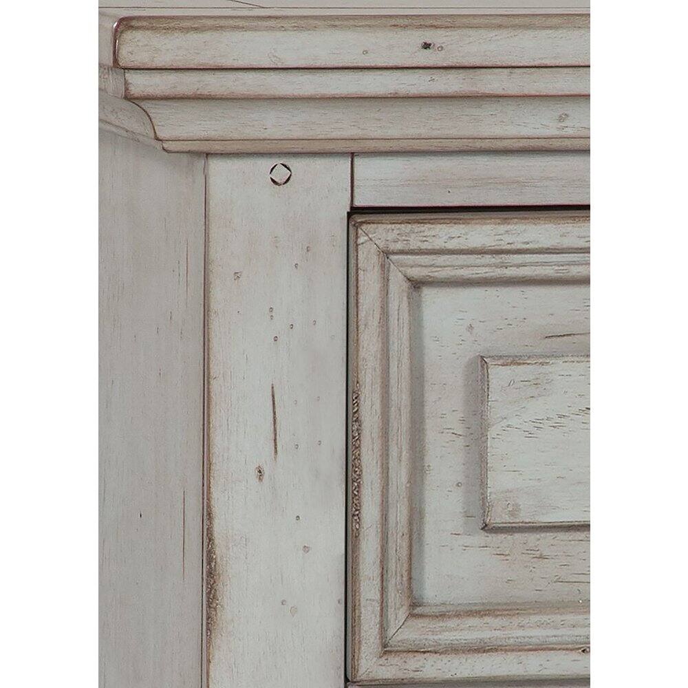 Alt View 5. American Woodcrafters - Stonebrook 3-Drawer Nightstand - Light Distressed Antique Gray - Gray.