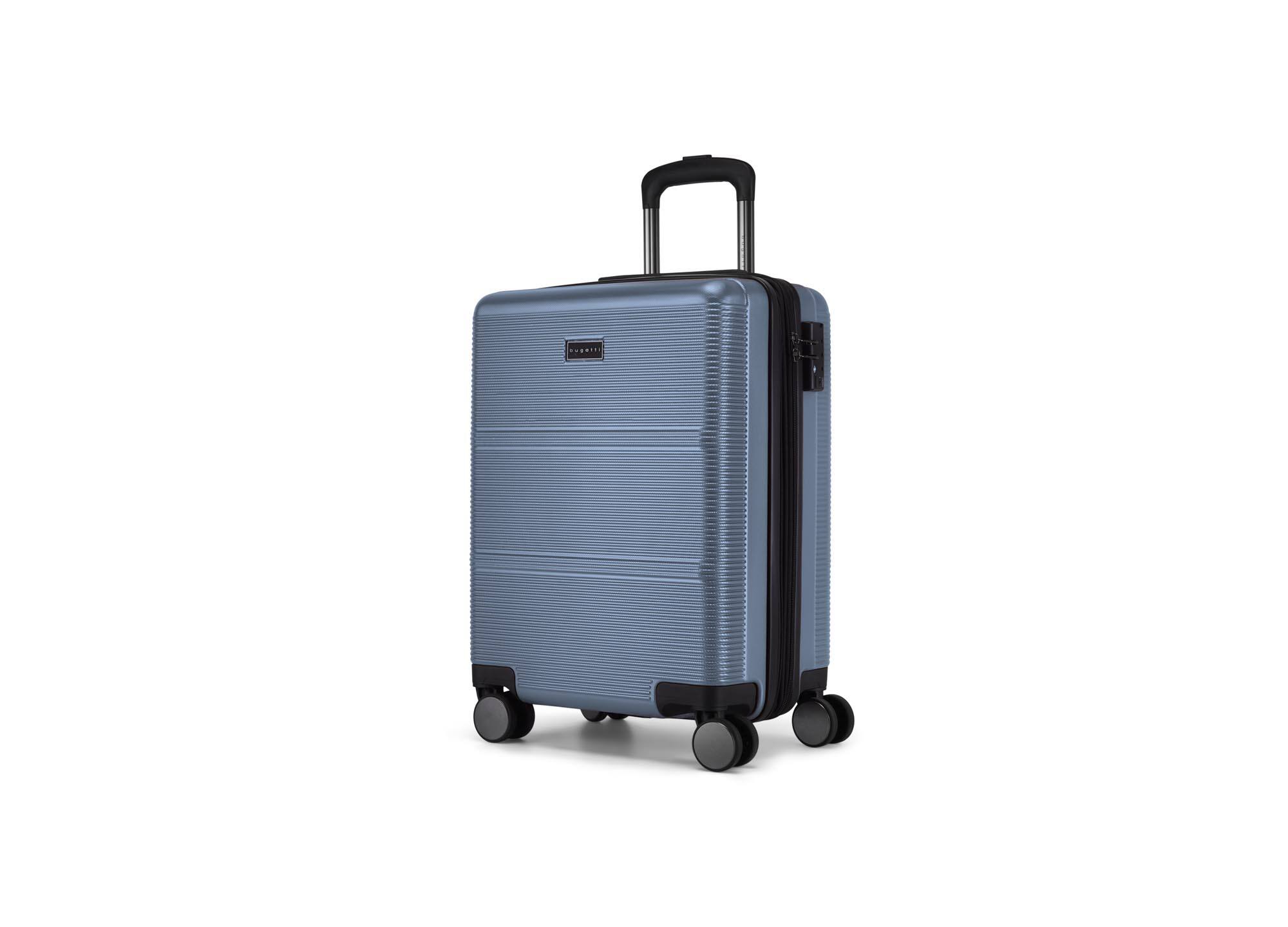 Angle. Bugatti - Bugatti Brussel 3 Piece Hardside Luggage Set - STORMY.