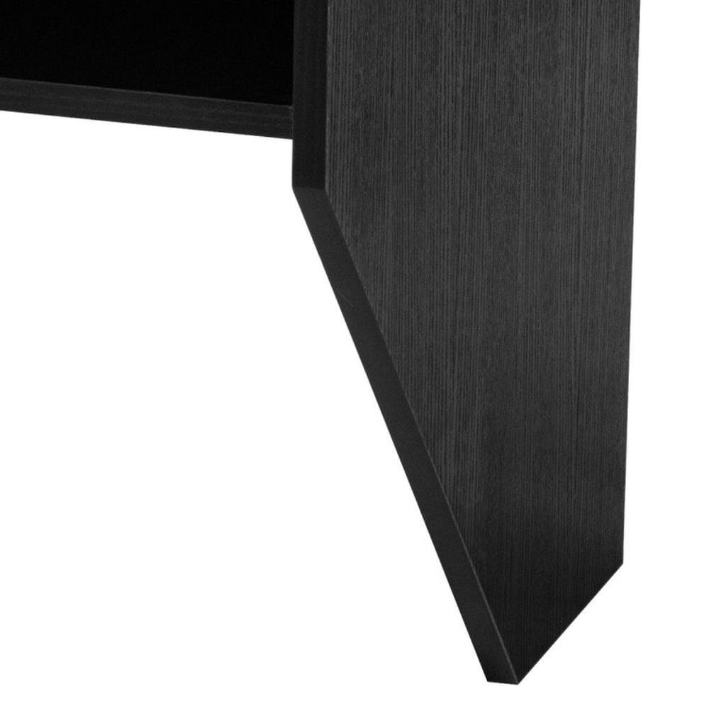 Angle. Kadyn - Standing Desk,Stand up Table, Home Office Desk,Wall Mounted Floating Sturdy Computer Table with Storage Shelf-Black - Black.