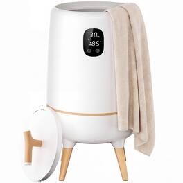 Sweetcrispy - 20L Luxury Towel Warmer for Bathroom with Aromatherapy & Overheat Protection, 8H Timer, 5 min Fast Heating - White