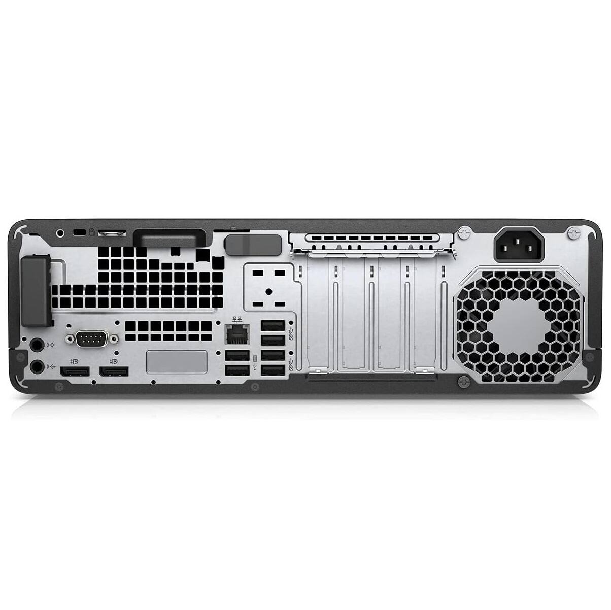 Back. HP - HP EliteDesk 800 G4 SFF Desktop Computer PC, Intel Core i5-8500 up to 4.1GHz, 16GB DDR4 RAM, 1TB NVMe SSD, Windows11 PRO - Black.