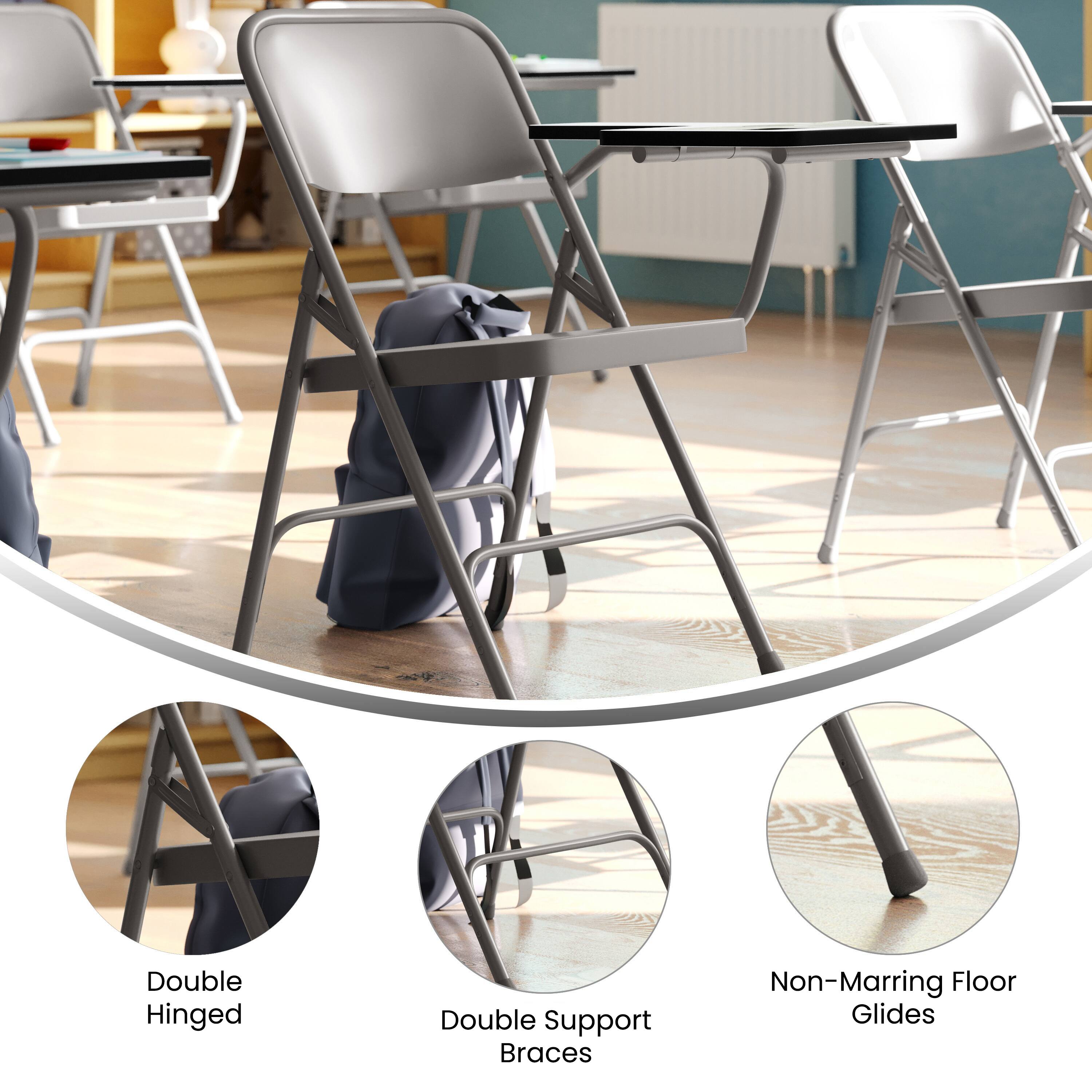 Double Hinged Double Support Braces Non-Marring Floor Glides