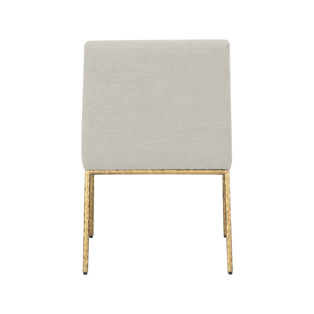 Alt View 4. Meridian Furniture - Reeves Cream Chenille Fabric Dining Chair, Set of 2 - Beige.