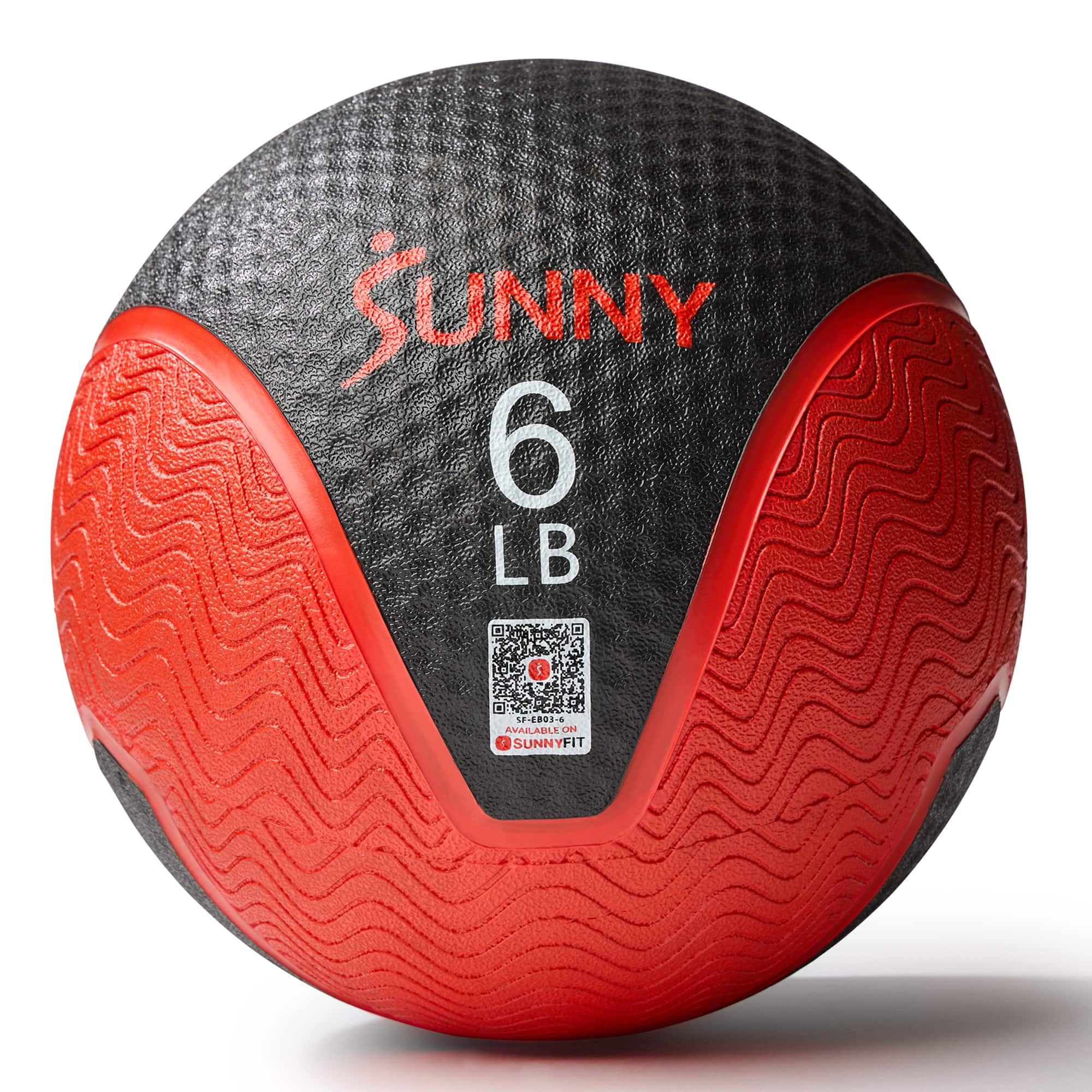 Sunny Health & Fitness - Medicine Ball 6LBS - Grey black