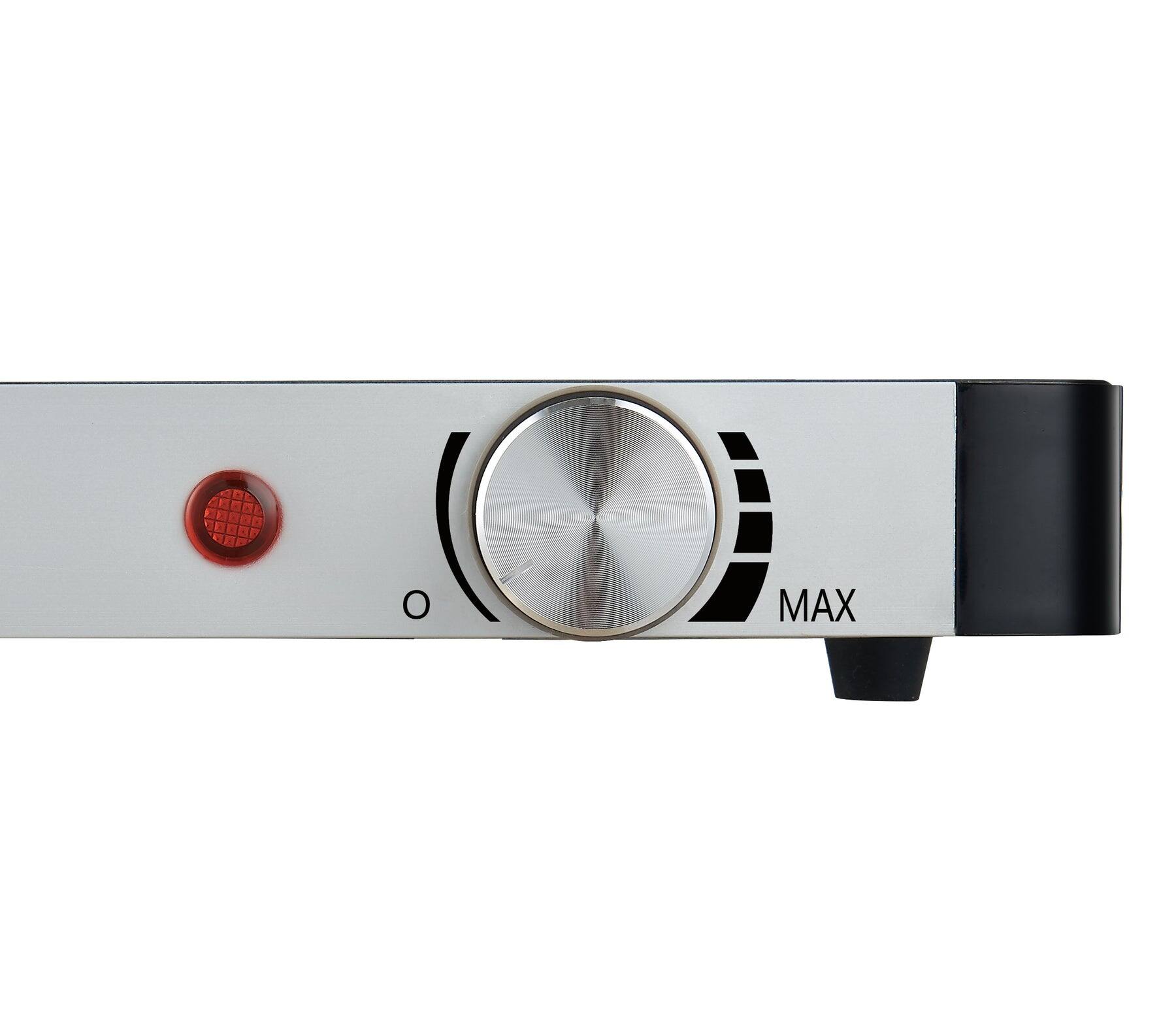 Alt View 2. Salton - Salton Hotray® XL Tempered Glass Warming Tray - Silver.